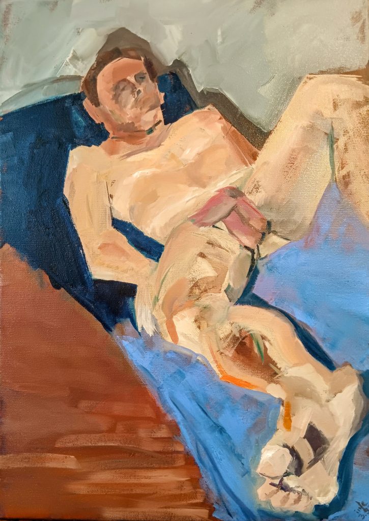 Ölgemälde, oil painting, nude painting, Aktgemälde