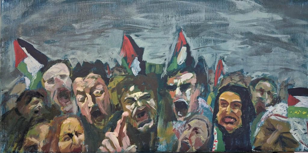 Gouache-Gemälde, gouache painting