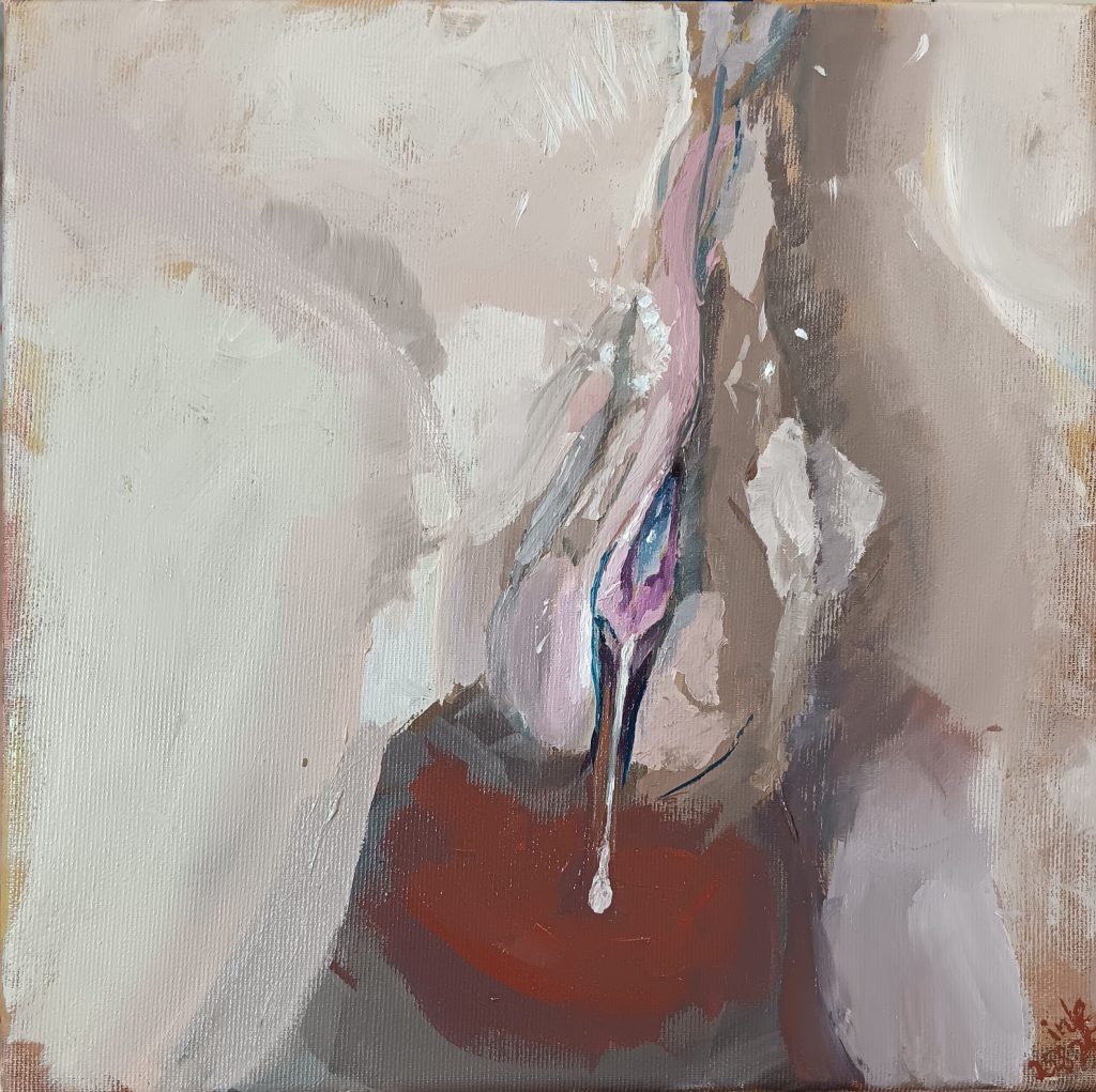 Ölgemälde, oil painting, Mösenportrait, vulva portrait